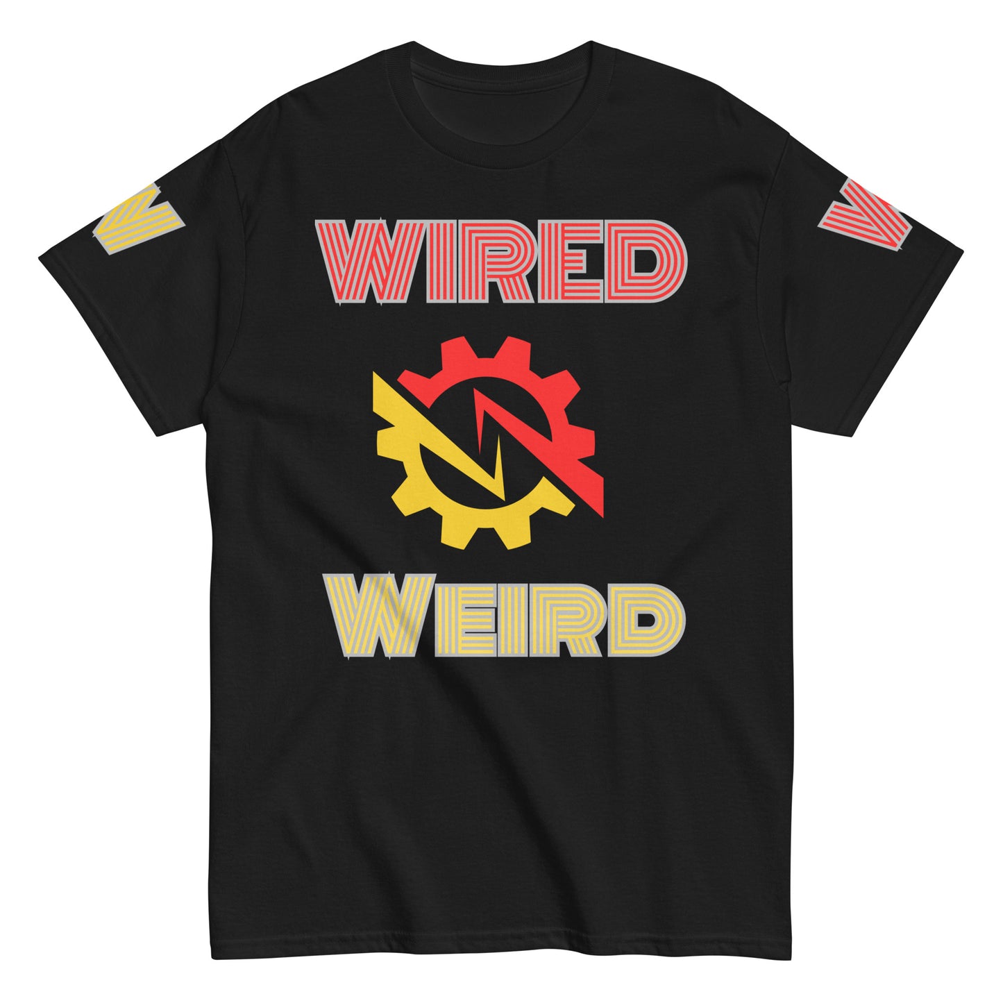 Wired Weird Men's Unisex Tee Red/Yellow