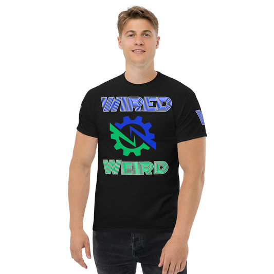 Wired Weird Men's classic Unisex tee Blue/Green