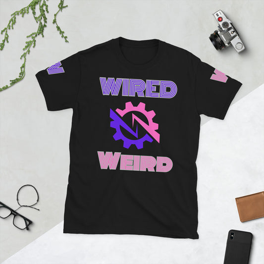 Wired Weird Short-Sleeve Unisex T-Shirt PInk/Purple