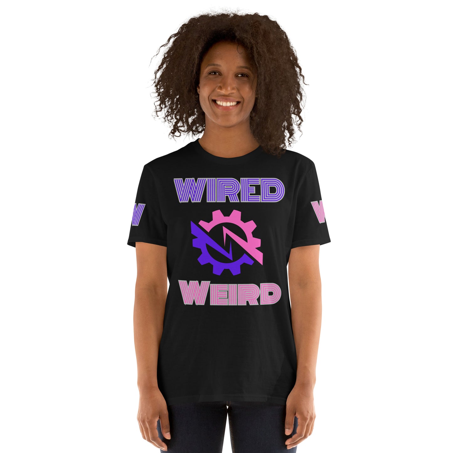 Wired Weird Short-Sleeve Unisex T-Shirt PInk/Purple